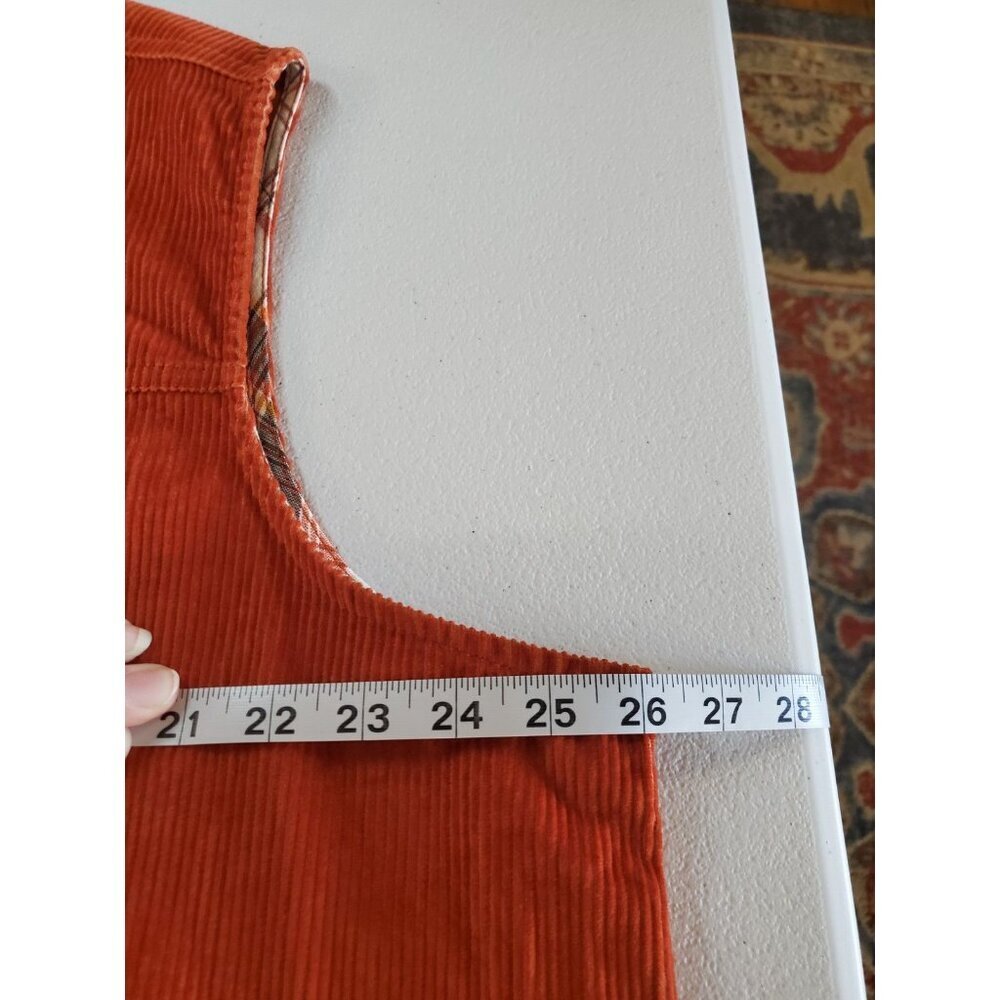 Baxter & Wells Corduroy Fall Vest Cottage Core Autumn Burnt Orange Size 2XL - Picture 16 of 16